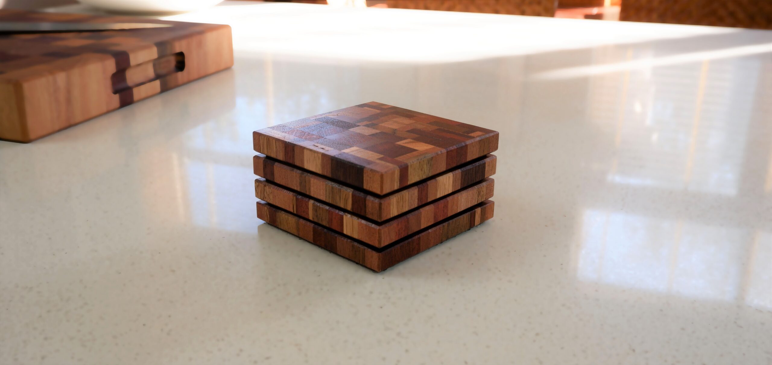 End Grain Hardwood Coasters - Image 7