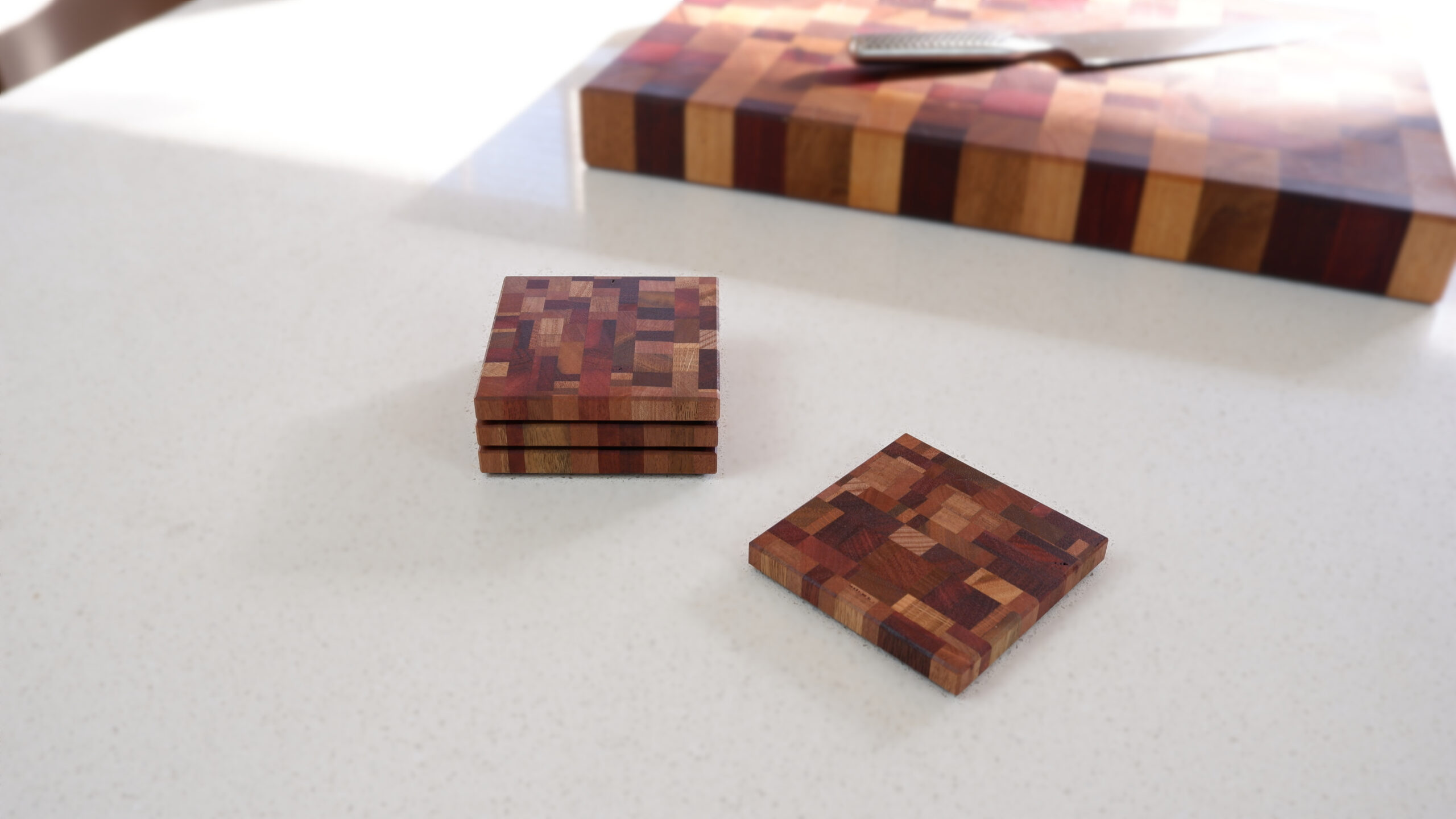End Grain Hardwood Coasters - Image 4