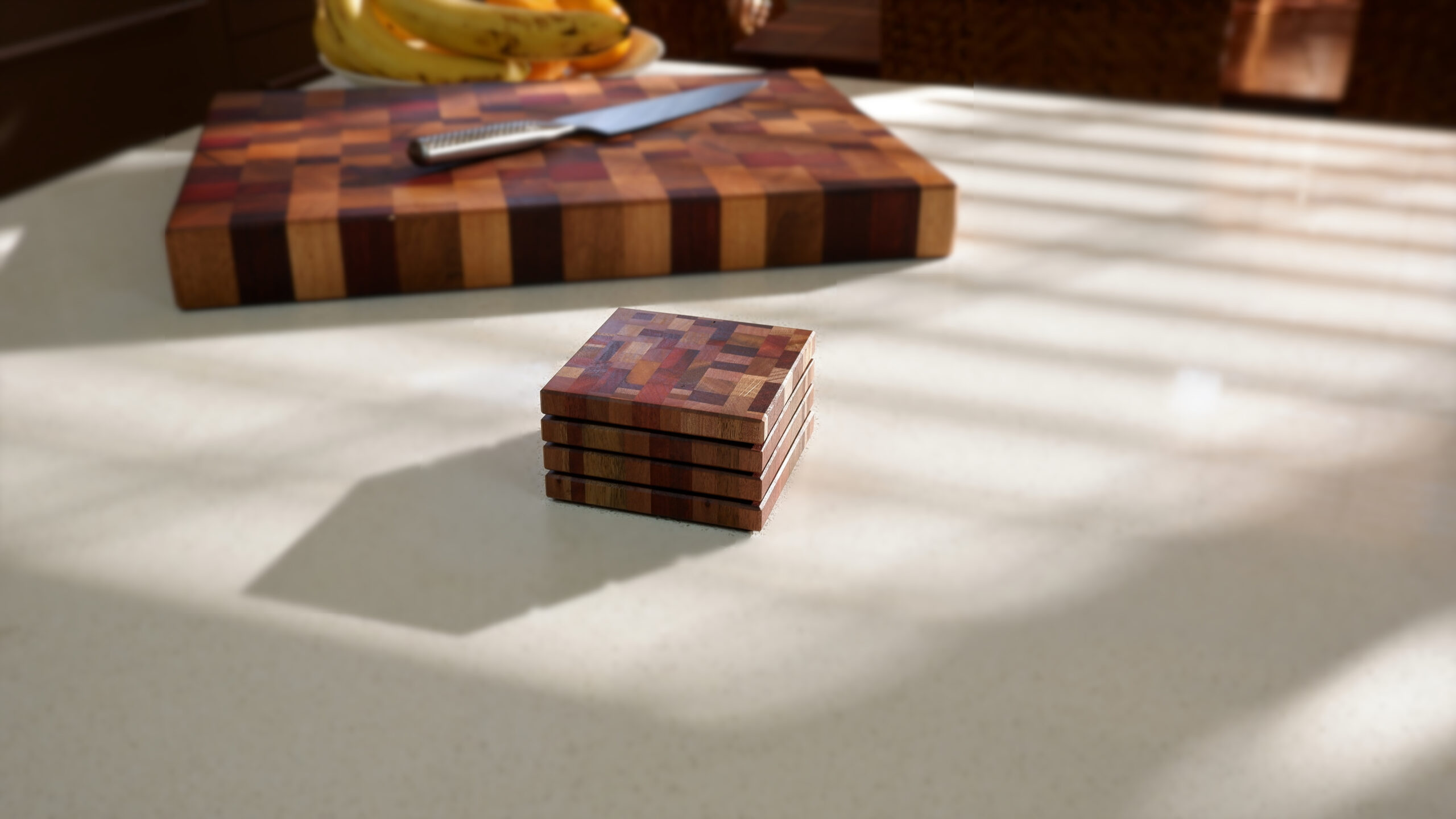 End Grain Hardwood Coasters - Image 3