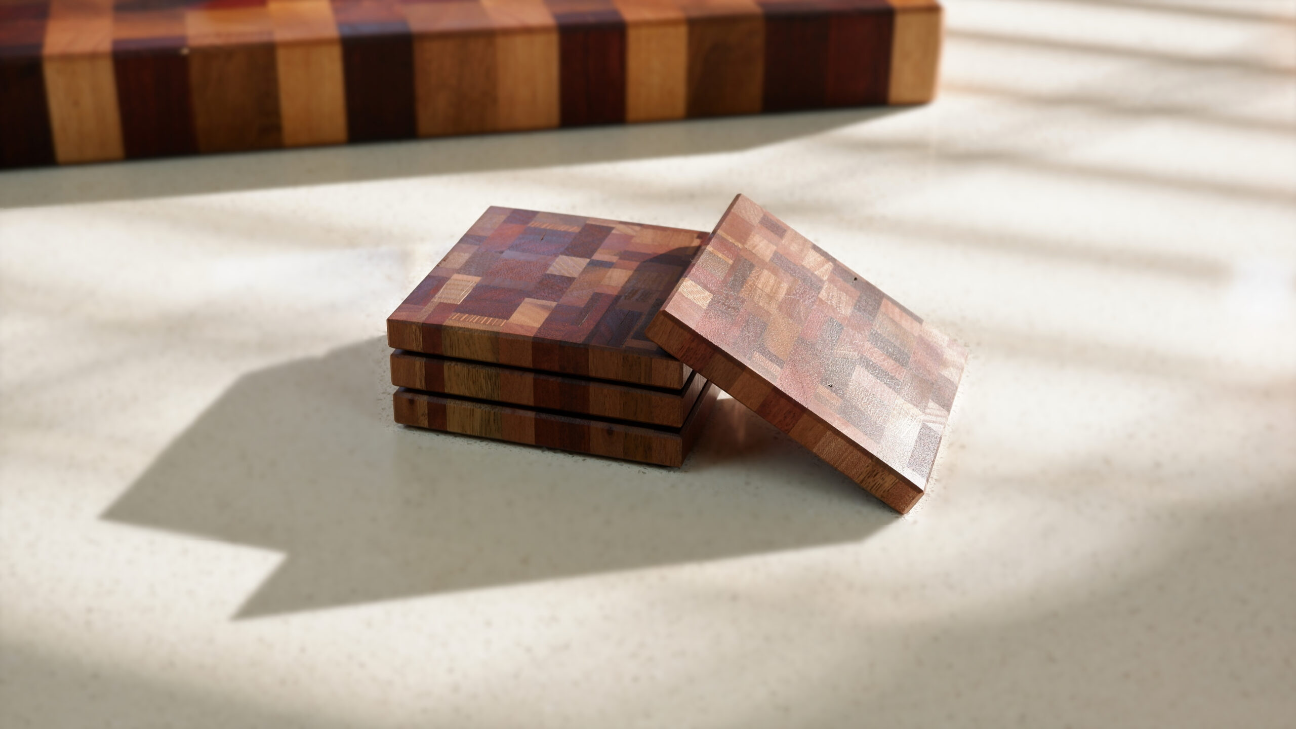 End Grain Hardwood Coasters - Image 2